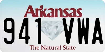 AR license plate 941VWA