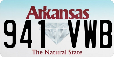 AR license plate 941VWB