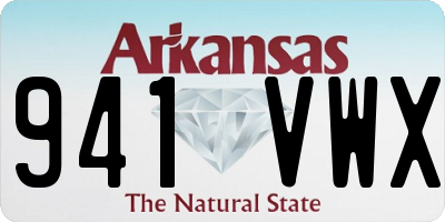 AR license plate 941VWX