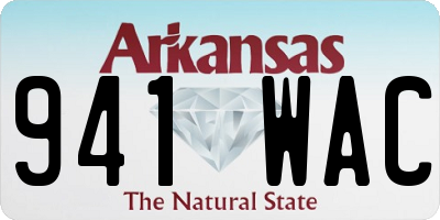 AR license plate 941WAC