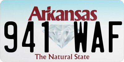 AR license plate 941WAF