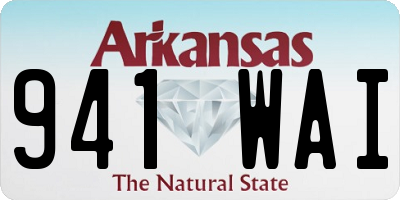 AR license plate 941WAI