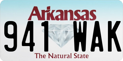 AR license plate 941WAK