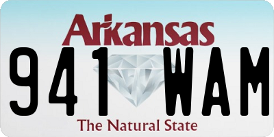 AR license plate 941WAM