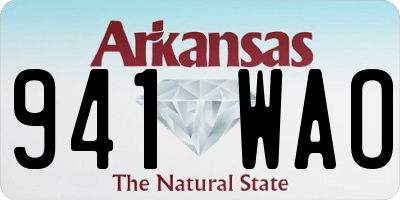 AR license plate 941WAO