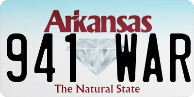 AR license plate 941WAR