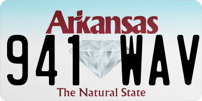 AR license plate 941WAV