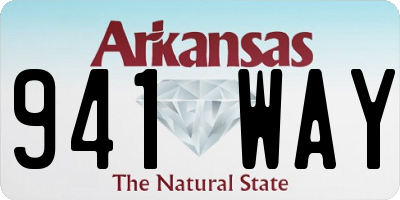 AR license plate 941WAY