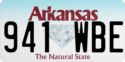 AR license plate 941WBE