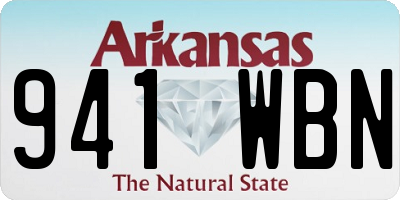 AR license plate 941WBN