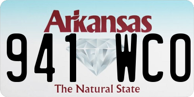 AR license plate 941WCO