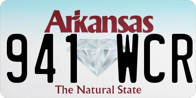 AR license plate 941WCR