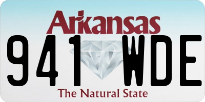 AR license plate 941WDE
