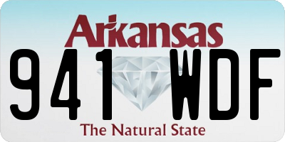 AR license plate 941WDF