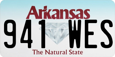 AR license plate 941WES