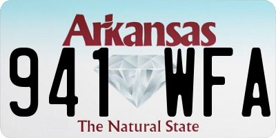 AR license plate 941WFA