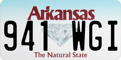 AR license plate 941WGI
