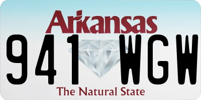 AR license plate 941WGW