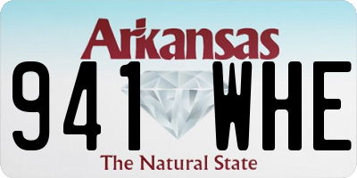 AR license plate 941WHE