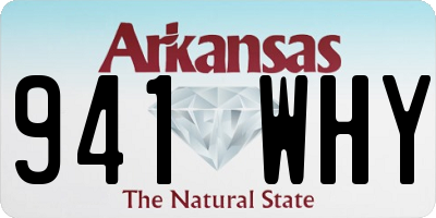 AR license plate 941WHY