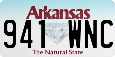 AR license plate 941WNC