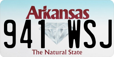 AR license plate 941WSJ