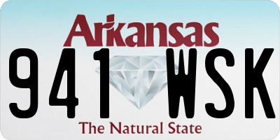 AR license plate 941WSK