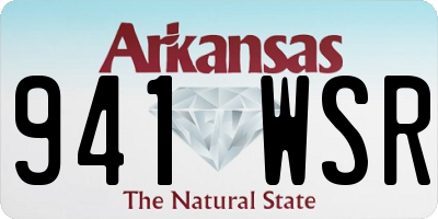 AR license plate 941WSR