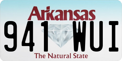 AR license plate 941WUI