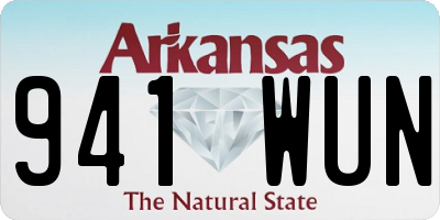 AR license plate 941WUN