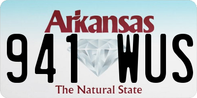 AR license plate 941WUS