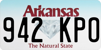 AR license plate 942KPO