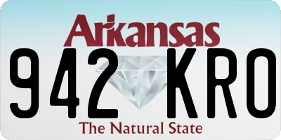 AR license plate 942KRO