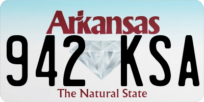 AR license plate 942KSA