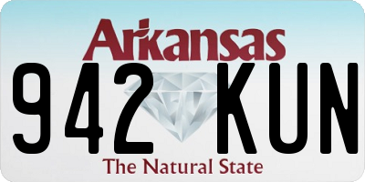 AR license plate 942KUN