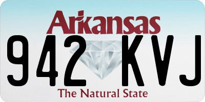 AR license plate 942KVJ