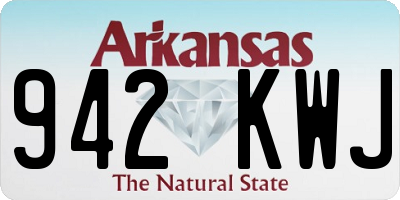 AR license plate 942KWJ