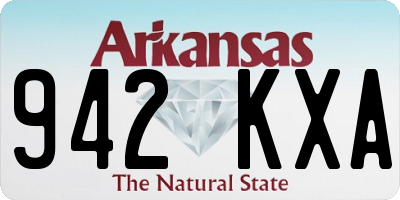 AR license plate 942KXA