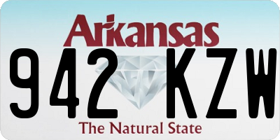 AR license plate 942KZW