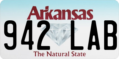 AR license plate 942LAB