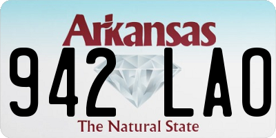 AR license plate 942LAO