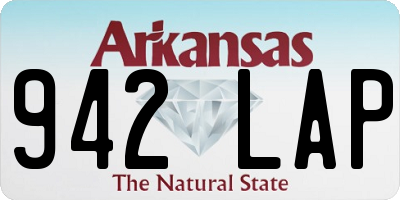 AR license plate 942LAP