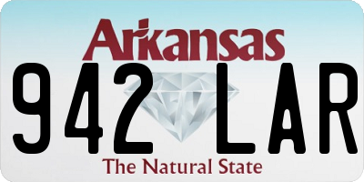 AR license plate 942LAR