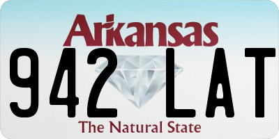 AR license plate 942LAT