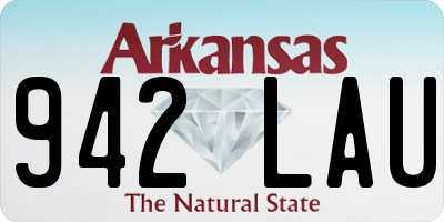 AR license plate 942LAU