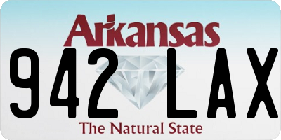 AR license plate 942LAX