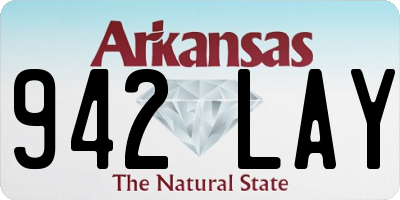 AR license plate 942LAY