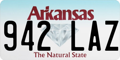 AR license plate 942LAZ