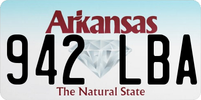 AR license plate 942LBA