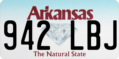 AR license plate 942LBJ